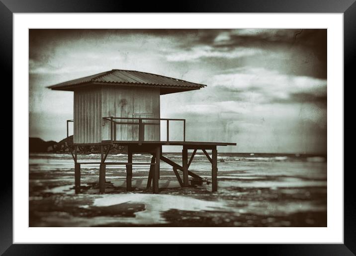 Lifeguard - Wet Plate Vintage Collection Framed Mounted Print by Hemerson Coelho