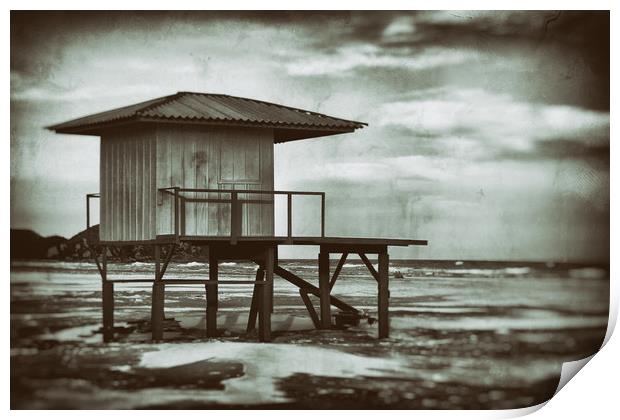 Lifeguard - Wet Plate Vintage Collection Print by Hemerson Coelho