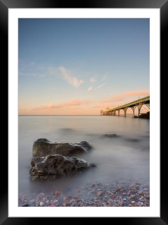 Clevedon Pier Sunrise Framed Mounted Print by Chris Sweet