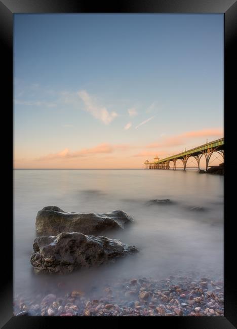 Clevedon Pier Sunrise Framed Print by Chris Sweet
