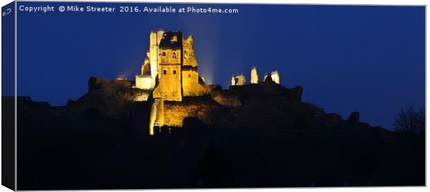 Illuminated Castle Canvas Print by Mike Streeter