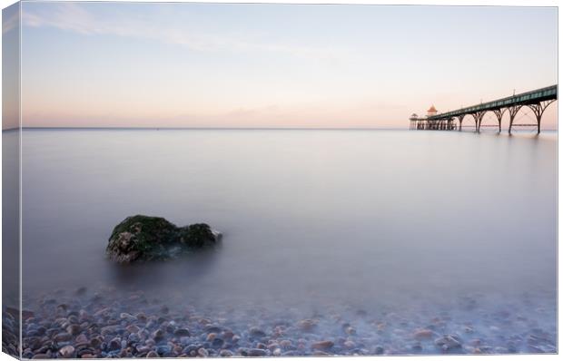 Clevedon Pier Pastel Canvas Print by Chris Sweet