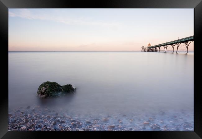 Clevedon Pier Pastel Framed Print by Chris Sweet