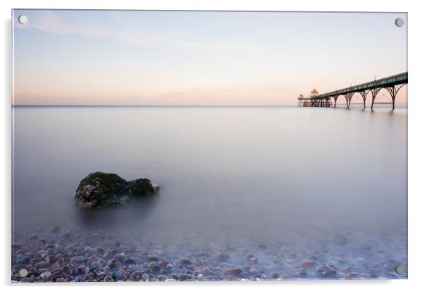 Clevedon Pier Pastel Acrylic by Chris Sweet
