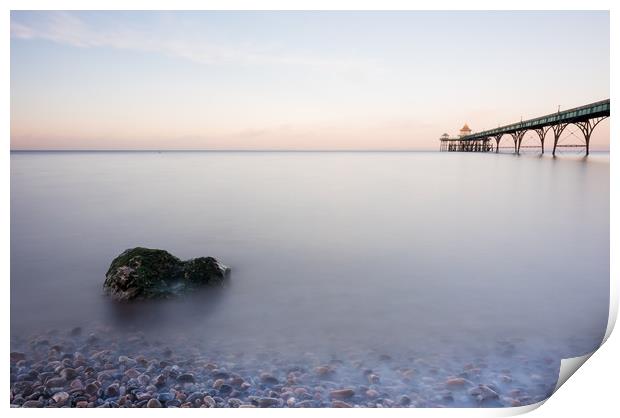 Clevedon Pier Pastel Print by Chris Sweet