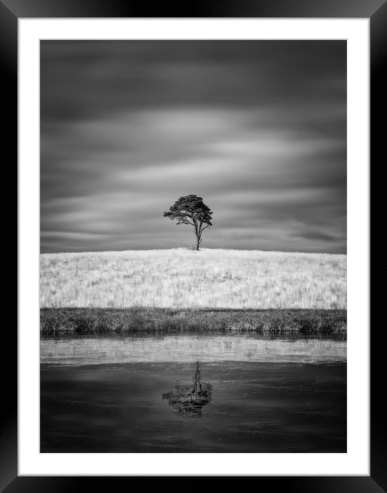 Priddy Pool Reflection Framed Mounted Print by Chris Sweet