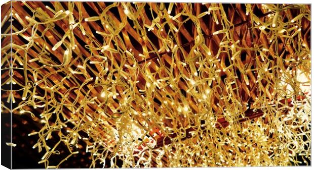 Oslo Christmas Fairy Lights Canvas Print by Mike Evans