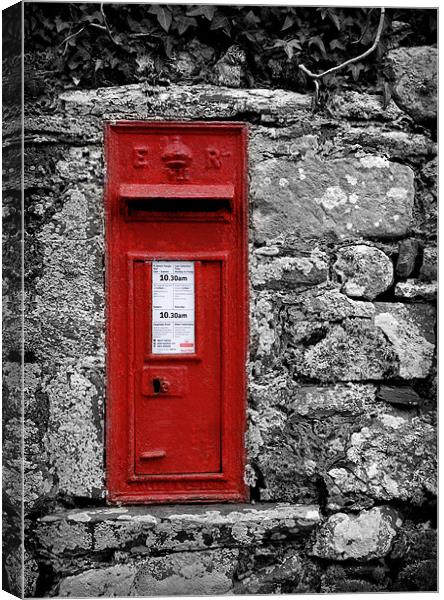 EDWARD V11 POST BOX Canvas Print by Anthony R Dudley (LRPS)