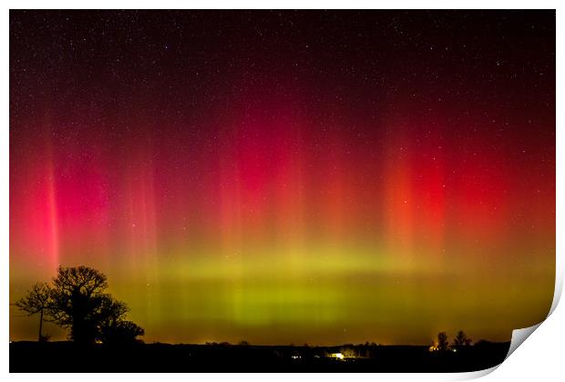 AURORA STORM FROM THE UK Print by Steve Lansdell