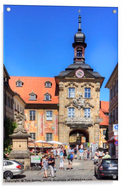 Bamberg Altes Rathaus Acrylic by Tom Gomez