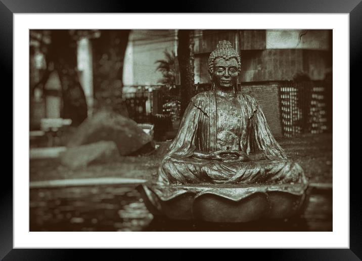 Buddha - Wet Plate Vintage Collection Framed Mounted Print by Hemerson Coelho
