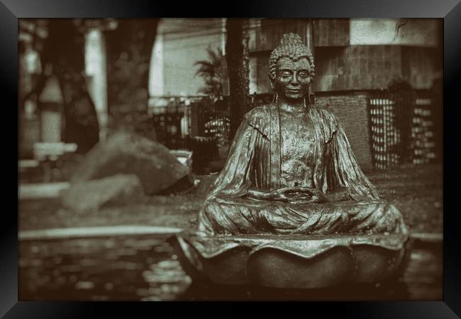 Buddha - Wet Plate Vintage Collection Framed Print by Hemerson Coelho