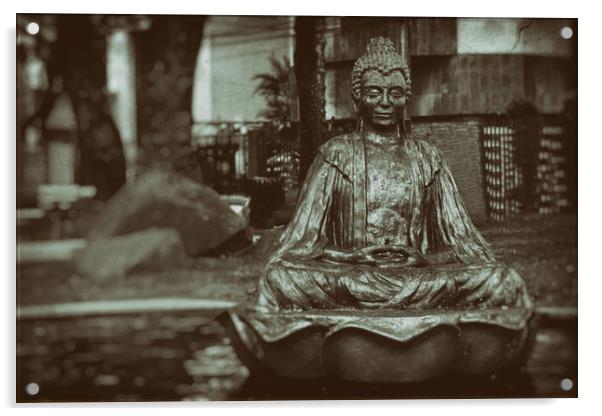 Buddha - Wet Plate Vintage Collection Acrylic by Hemerson Coelho