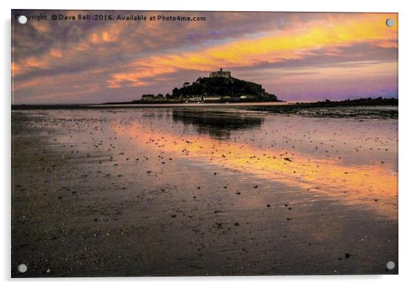 St Michaels Mount  Acrylic by Dave Bell