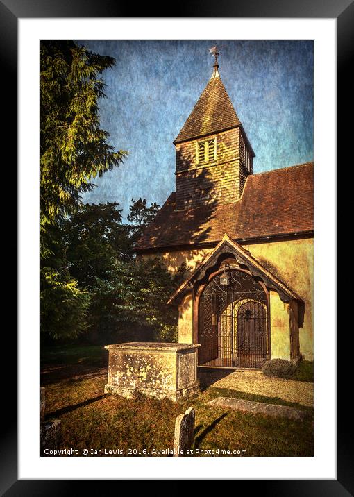 St Laurence Church Tidmarsh Framed Mounted Print by Ian Lewis