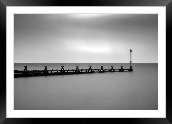 north Beach Aberaeron Wales long exposure black an Framed Mounted Print by Andrew chittock