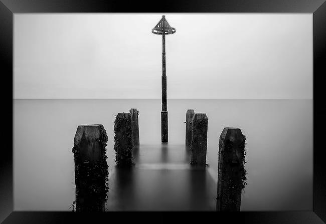 The jetty long exposure black and white Framed Print by Andrew chittock