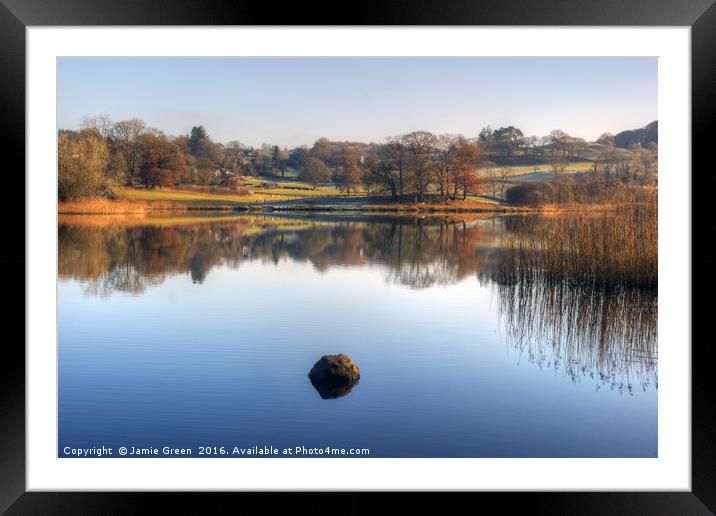 Esthwaite Water Framed Mounted Print by Jamie Green