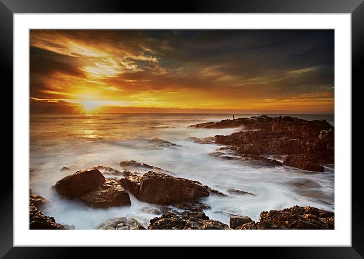 Boambee Headland Sunrise Framed Mounted Print by Richard Pike