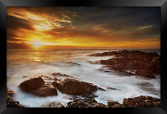 Boambee Headland Sunrise Framed Print by Richard Pike