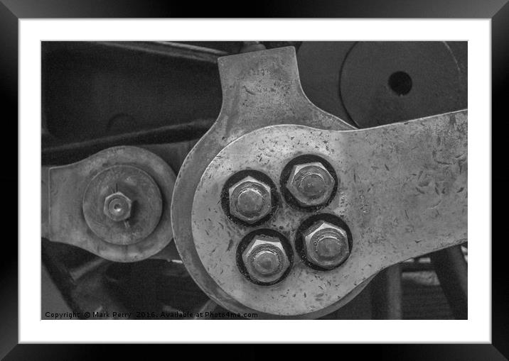 Train Wheel 2  Framed Mounted Print by Mark Perry