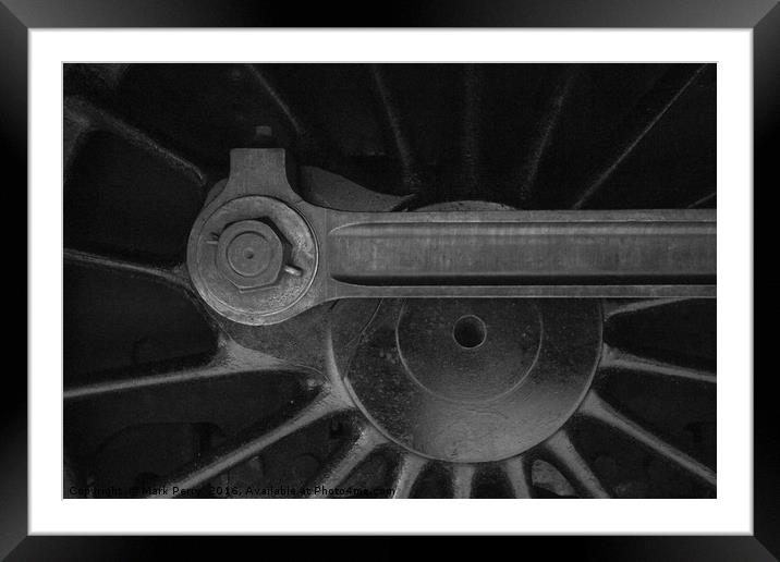 Train Wheel 2 Framed Mounted Print by Mark Perry