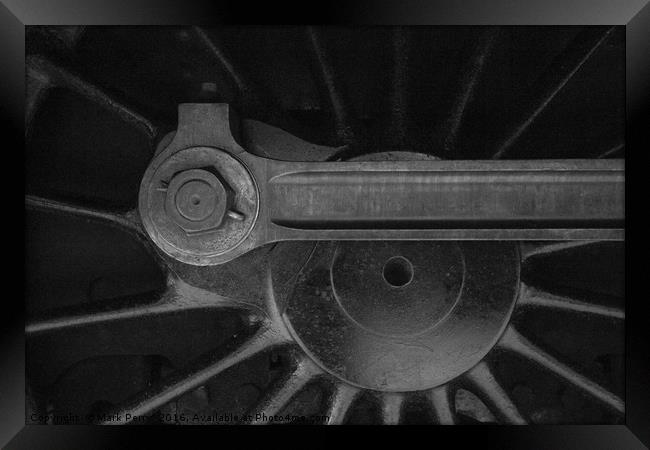 Train Wheel 2 Framed Print by Mark Perry