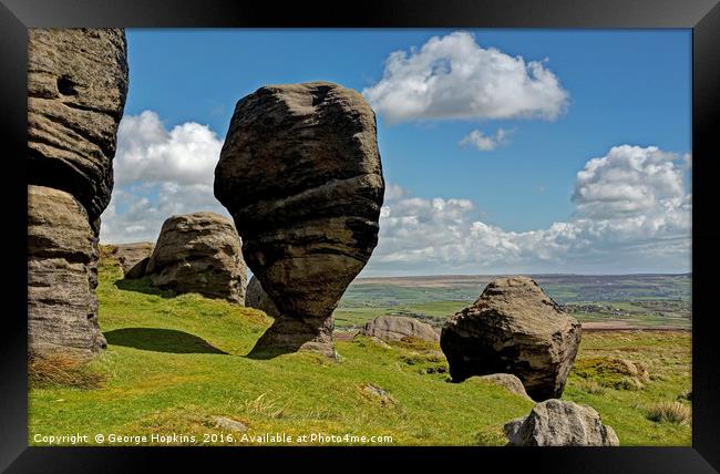 The Bride Stones of Stansfield Moor Framed Print by George Hopkins