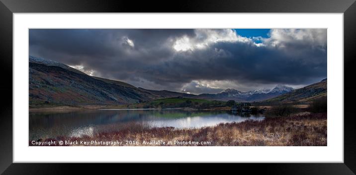 Llynnau Mymbyr, Snowdonia Framed Mounted Print by Black Key Photography