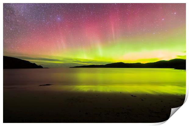 Aurora Borealis Northern Lights Scotland Print by Stephen Beardon