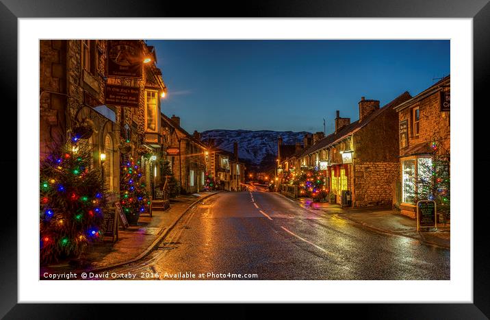 Christmas comes to Castleton Framed Mounted Print by David Oxtaby  ARPS