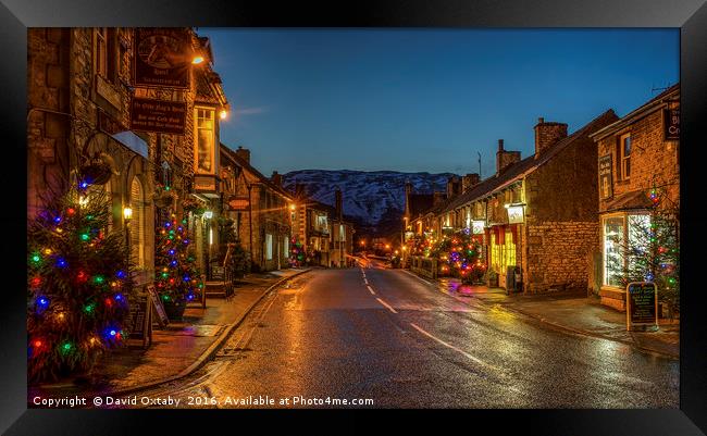 Christmas comes to Castleton Framed Print by David Oxtaby  ARPS