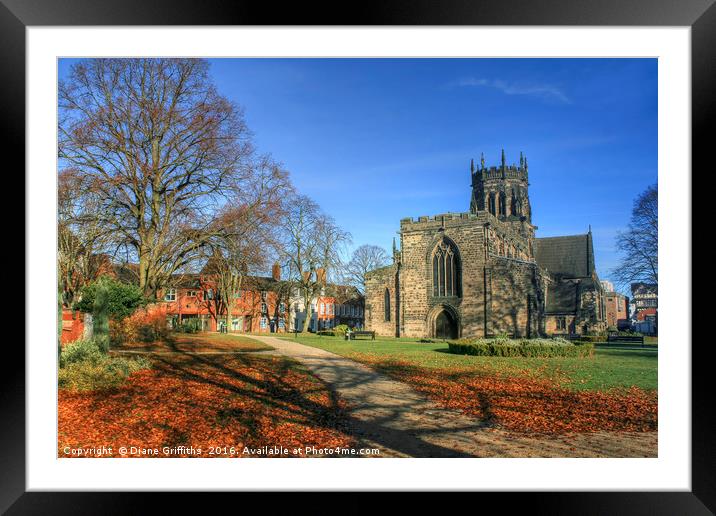 St Mary's Church, Stafford Framed Mounted Print by Diane Griffiths
