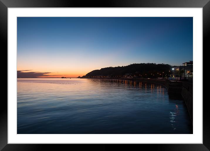Minutes before sunrise at Mumbles. Framed Mounted Print by Bryn Morgan