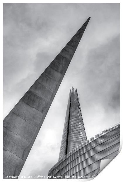 The Shard and the Pinnacle Print by Diane Griffiths