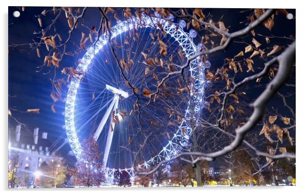 London Eye at Winter                               Acrylic by Mike Evans