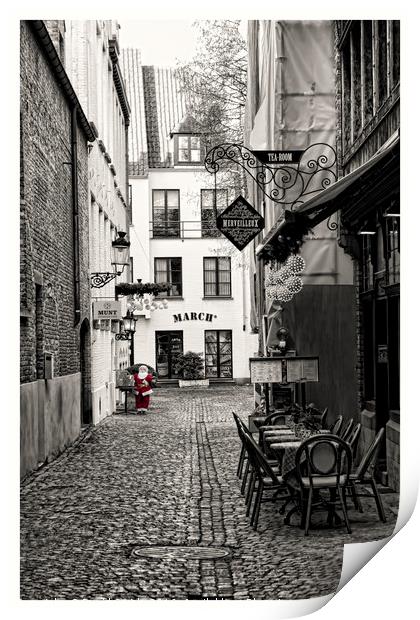 Christmas In Brugge Print by David Smith