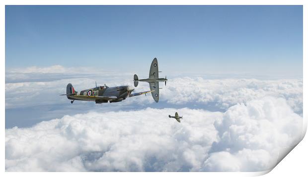 Spitfire Mk IX break Print by J Biggadike