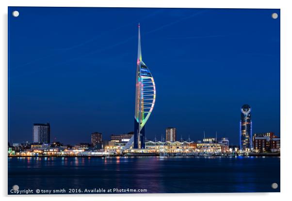 The Spinnaker Tower, Portsmouth  Acrylic by tony smith