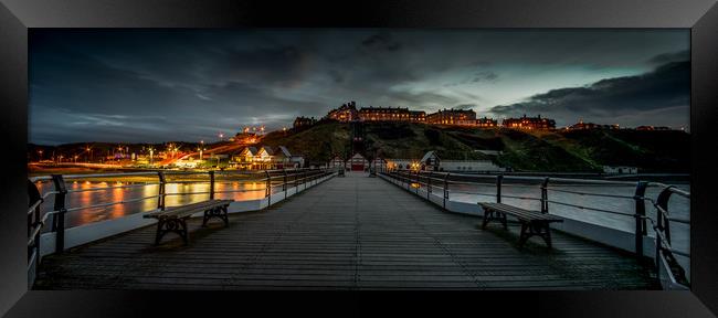 Saltburn Pier at Dusk Framed Print by Dave Hudspeth Landscape Photography