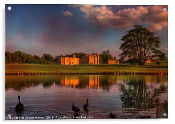 'Historic Leeds Castle: A Cherished Royal Residenc Acrylic by Gilbert Hurree