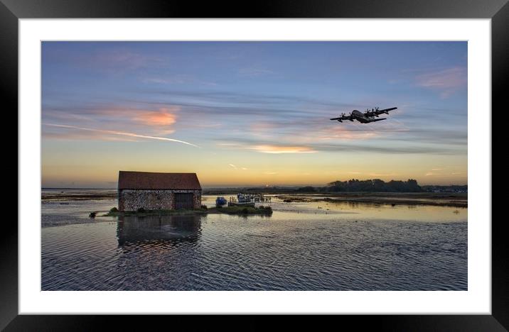 A Hercules over the old coal barn at Thornham  Framed Mounted Print by Gary Pearson