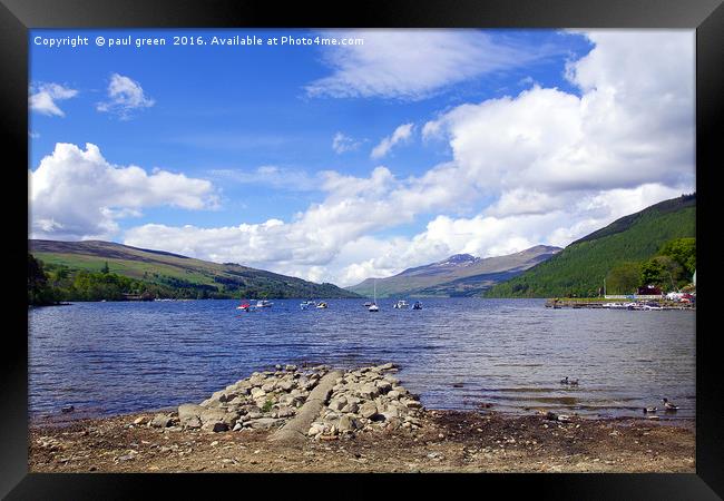 Summers day on Loch Tay Framed Print by paul green