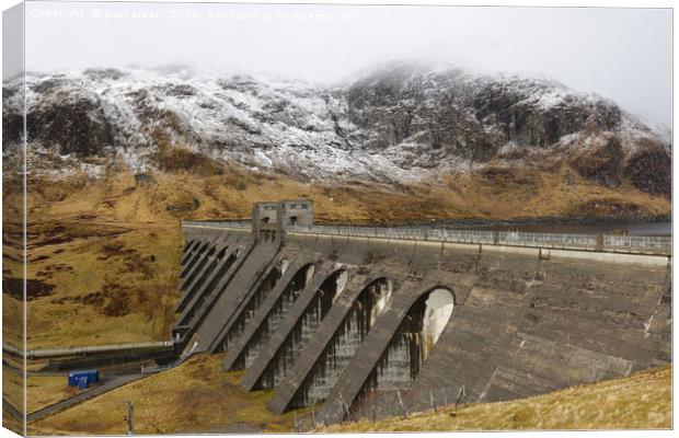 Ben Lawers,Dam Canvas Print by paul green