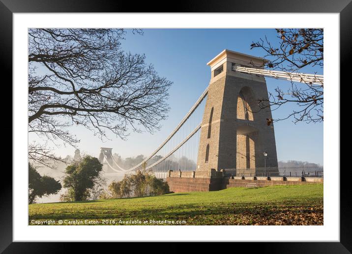 Clifton Suspension Bridge Framed Mounted Print by Carolyn Eaton