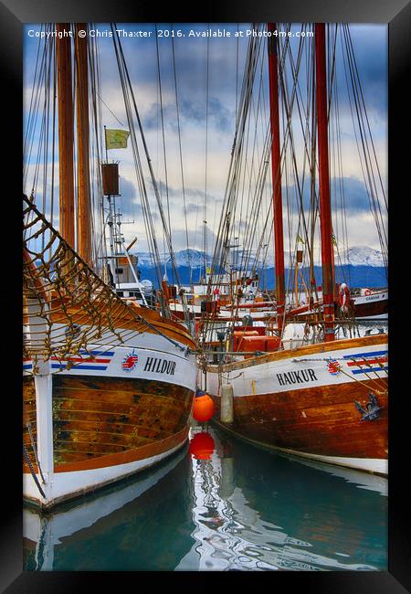 Schooners Hildur and Hauker Framed Print by Chris Thaxter