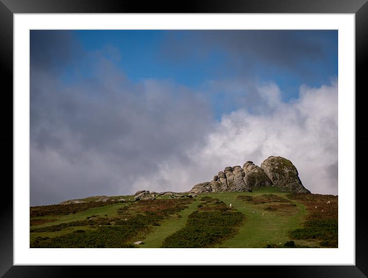 Haytor and Clouds Framed Mounted Print by Jon Rendle