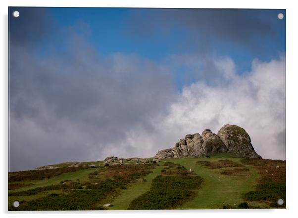 Haytor and Clouds Acrylic by Jon Rendle