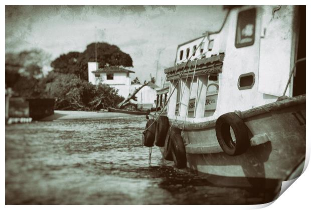 Boat - Wet Plate Vintage Collection Print by Hemerson Coelho