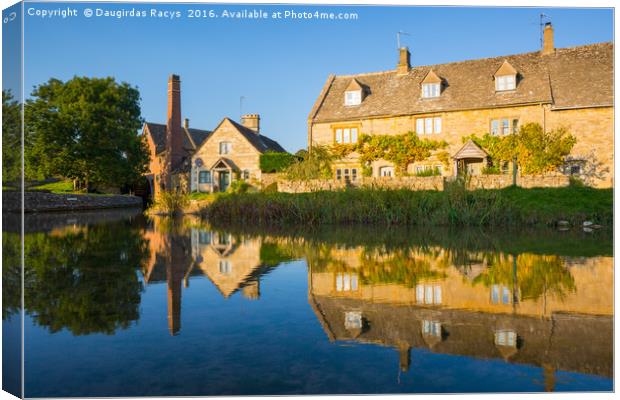 Lower Slaughter Old Mill, Cotswolds Canvas Print by Daugirdas Racys